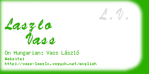 laszlo vass business card