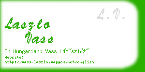 laszlo vass business card